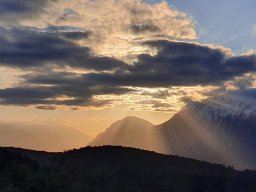 Sonnenuntergang Gschwendtalm Tirol